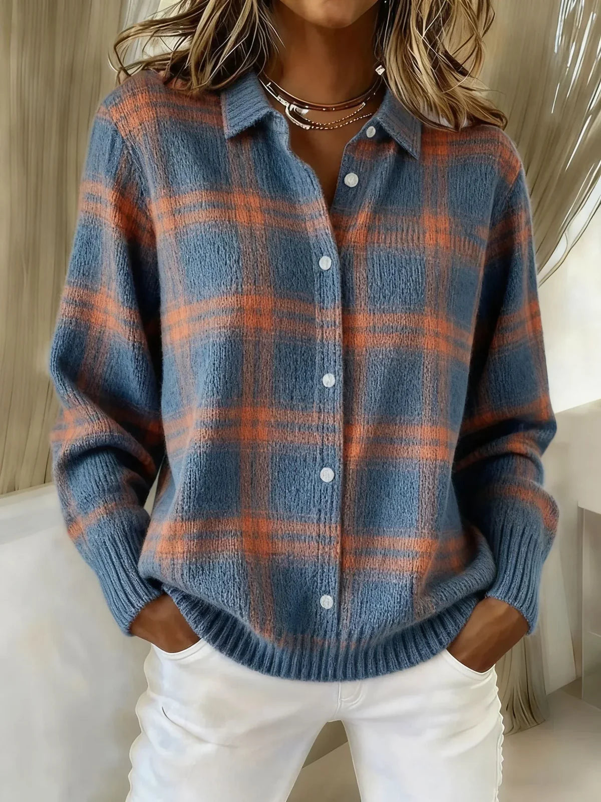 Candela | Cardigan à carreaux