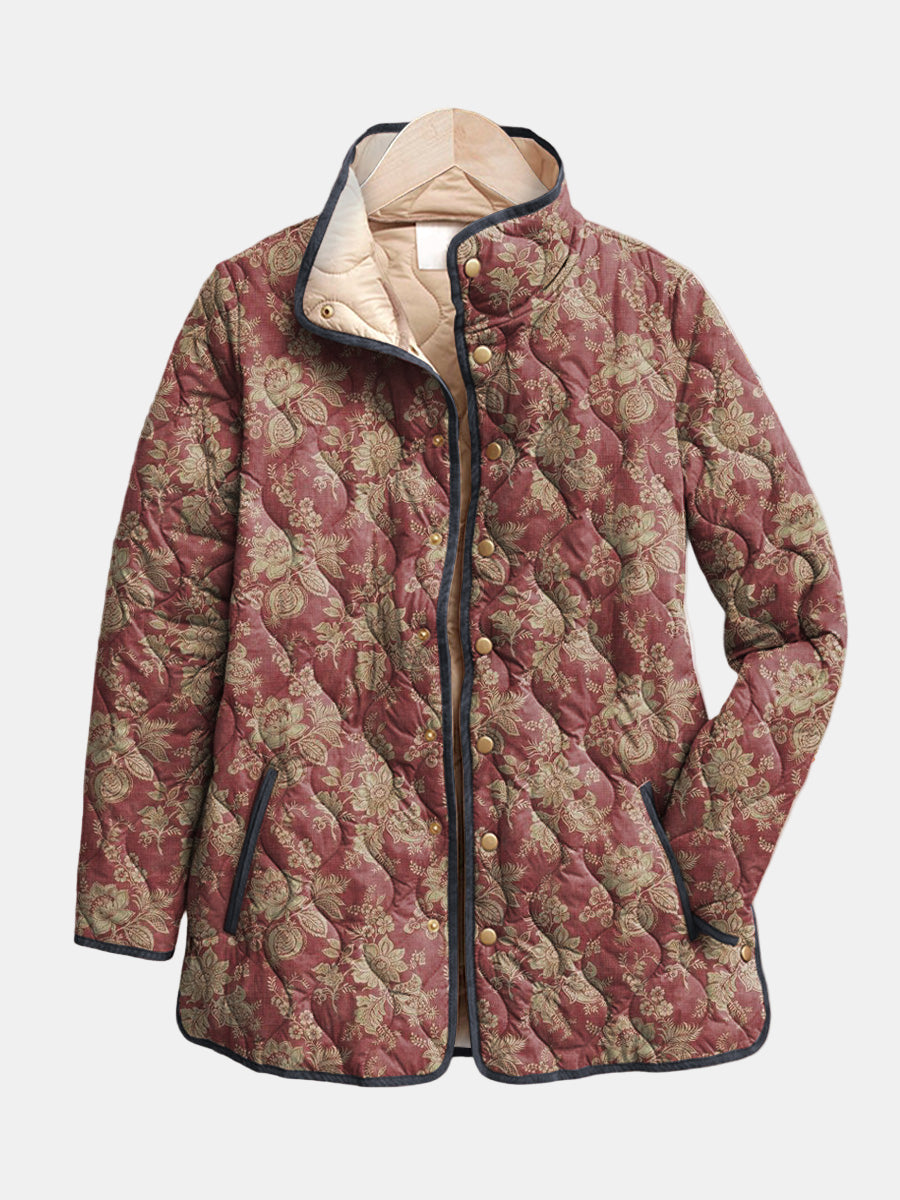 Nuria | Veste fleurie de style rétro