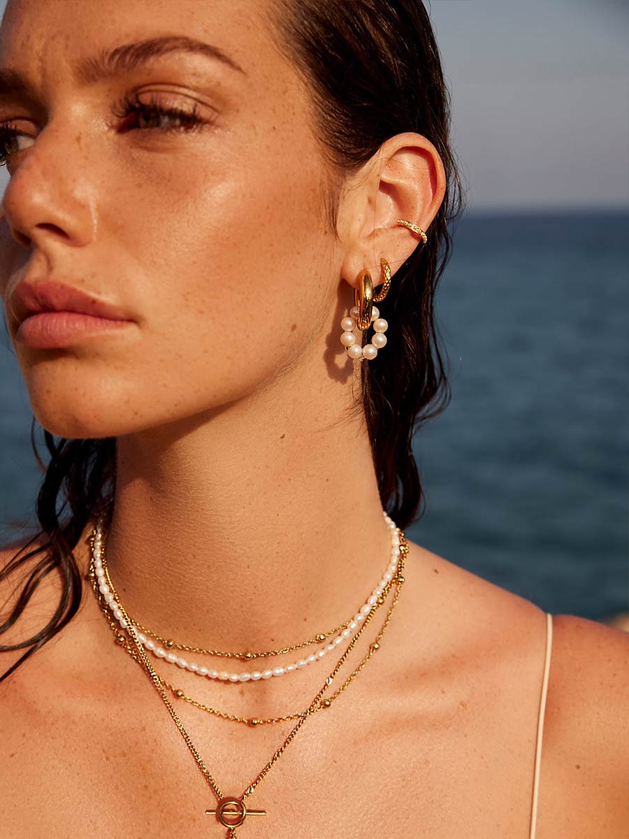 Créoles avec perles