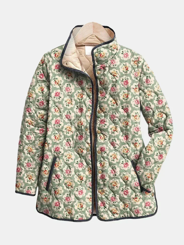 Isabel | Veste matelassée fleurie d'inspiration vintage