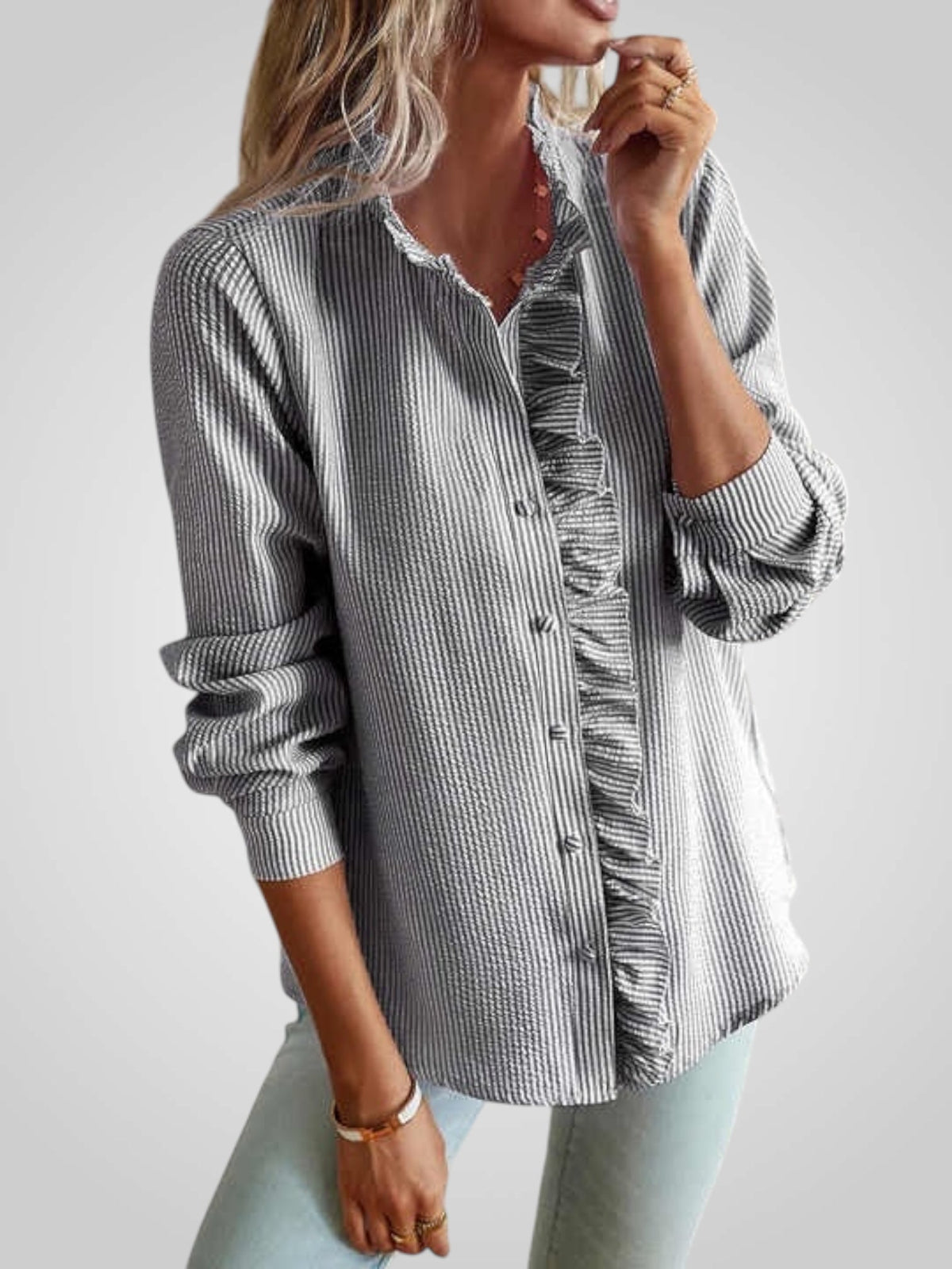 Eva | Blouse élégante - Bleu