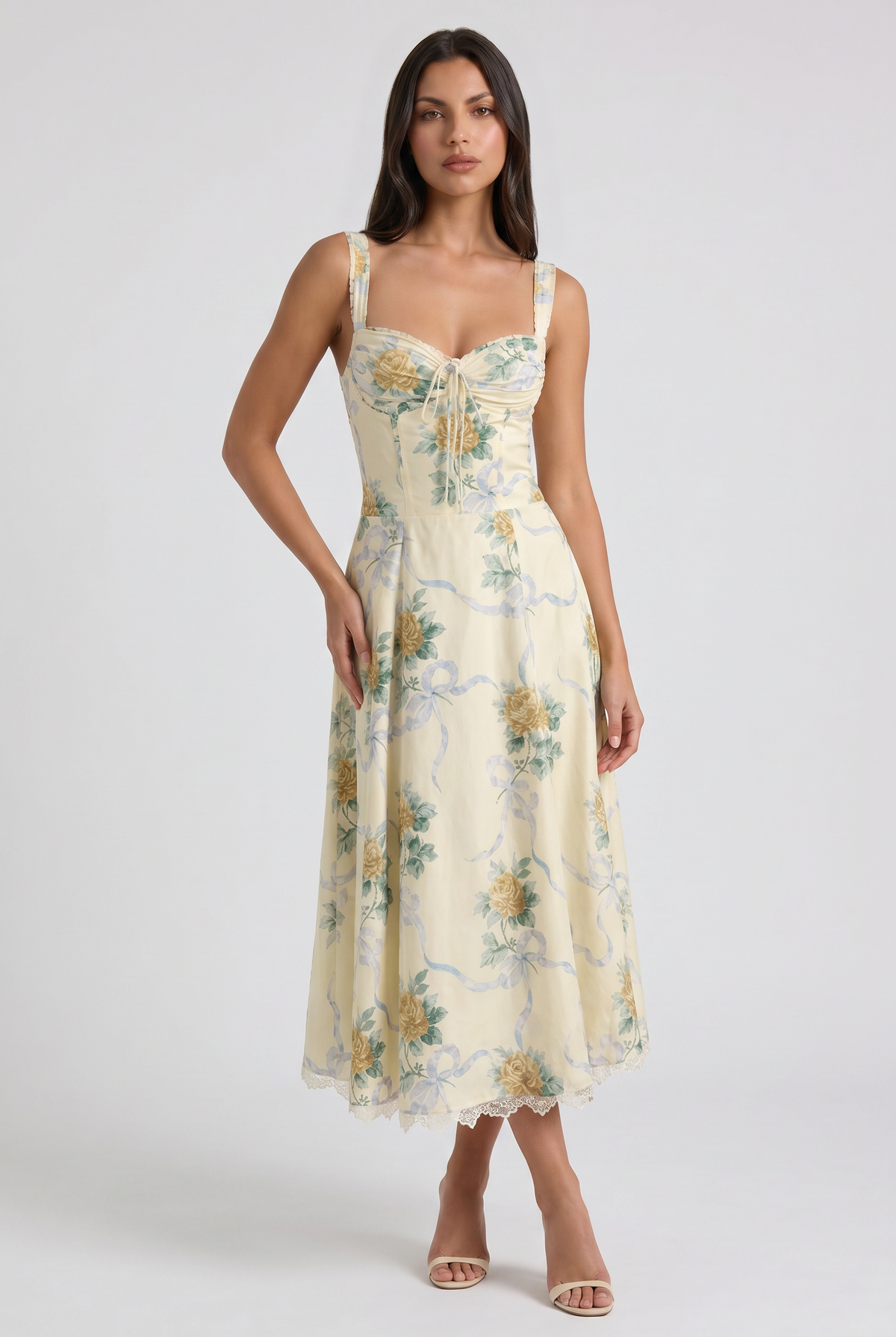Lynn | Robe midi fleurie