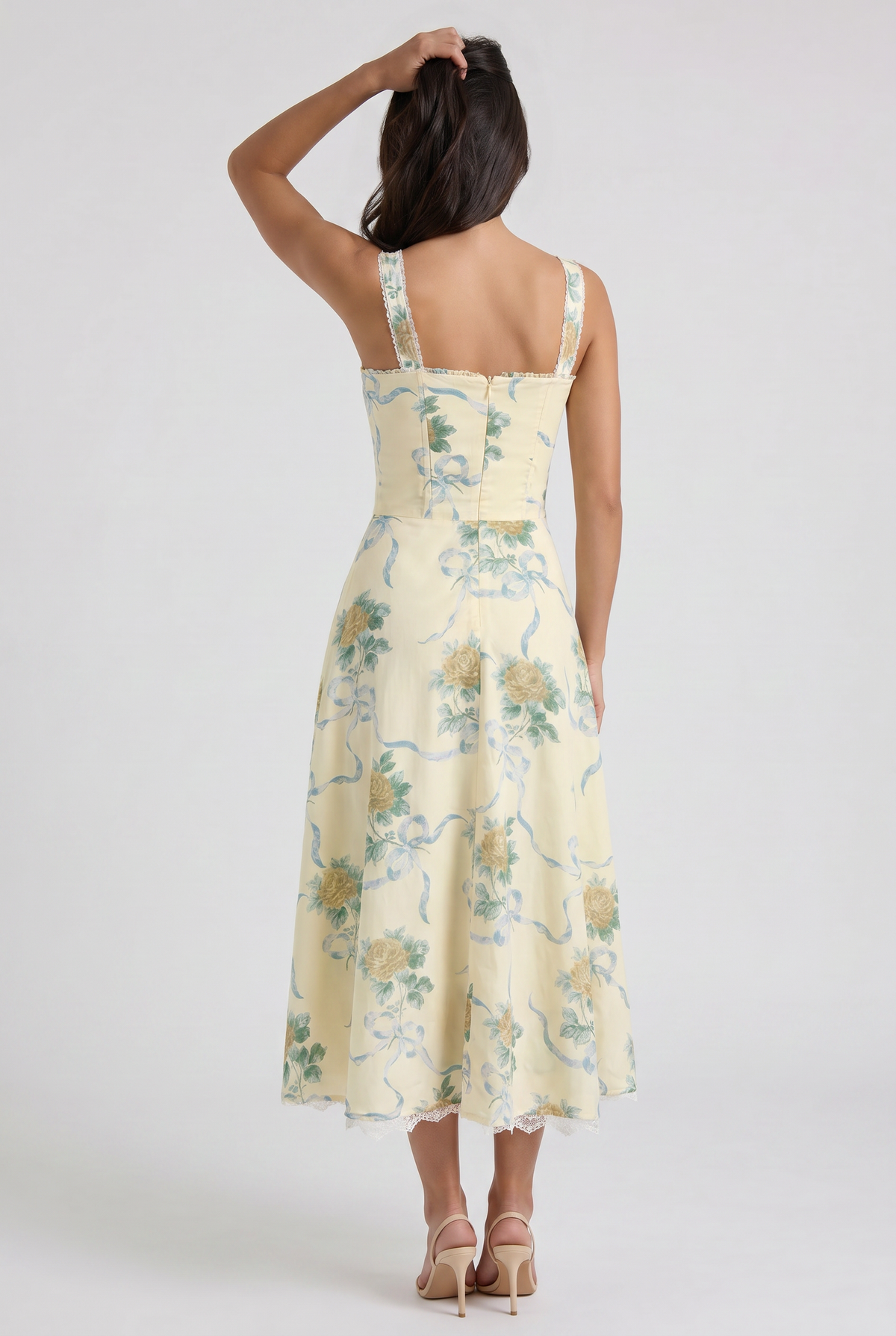 Lynn | Robe midi fleurie – vue 2