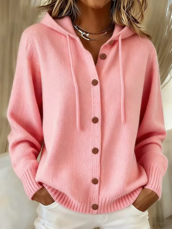 Begoña | Cardigan à capuche et boutons