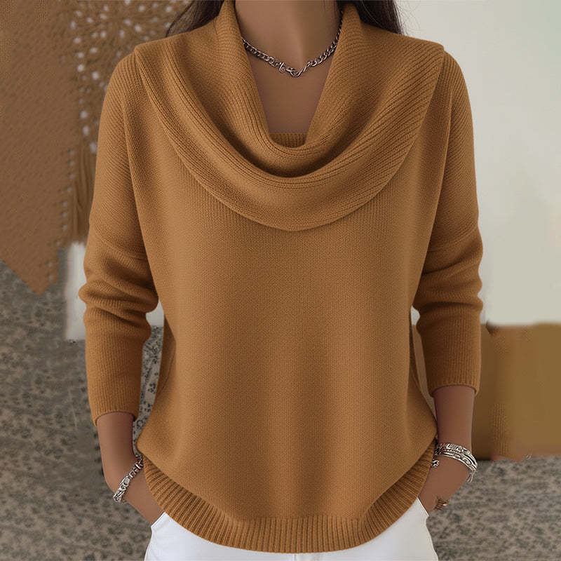 Julia | Pull à col drapé