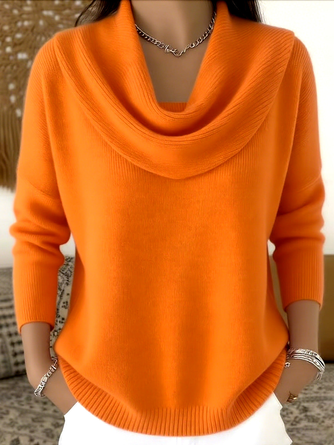 Julia | Pull à col drapé