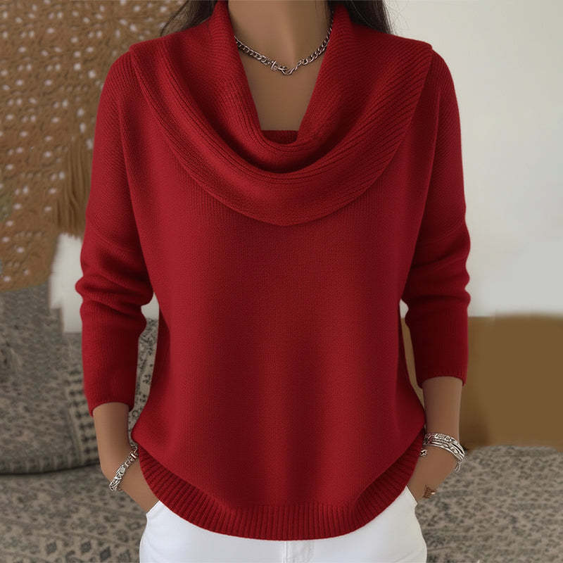 Julia | Pull à col drapé