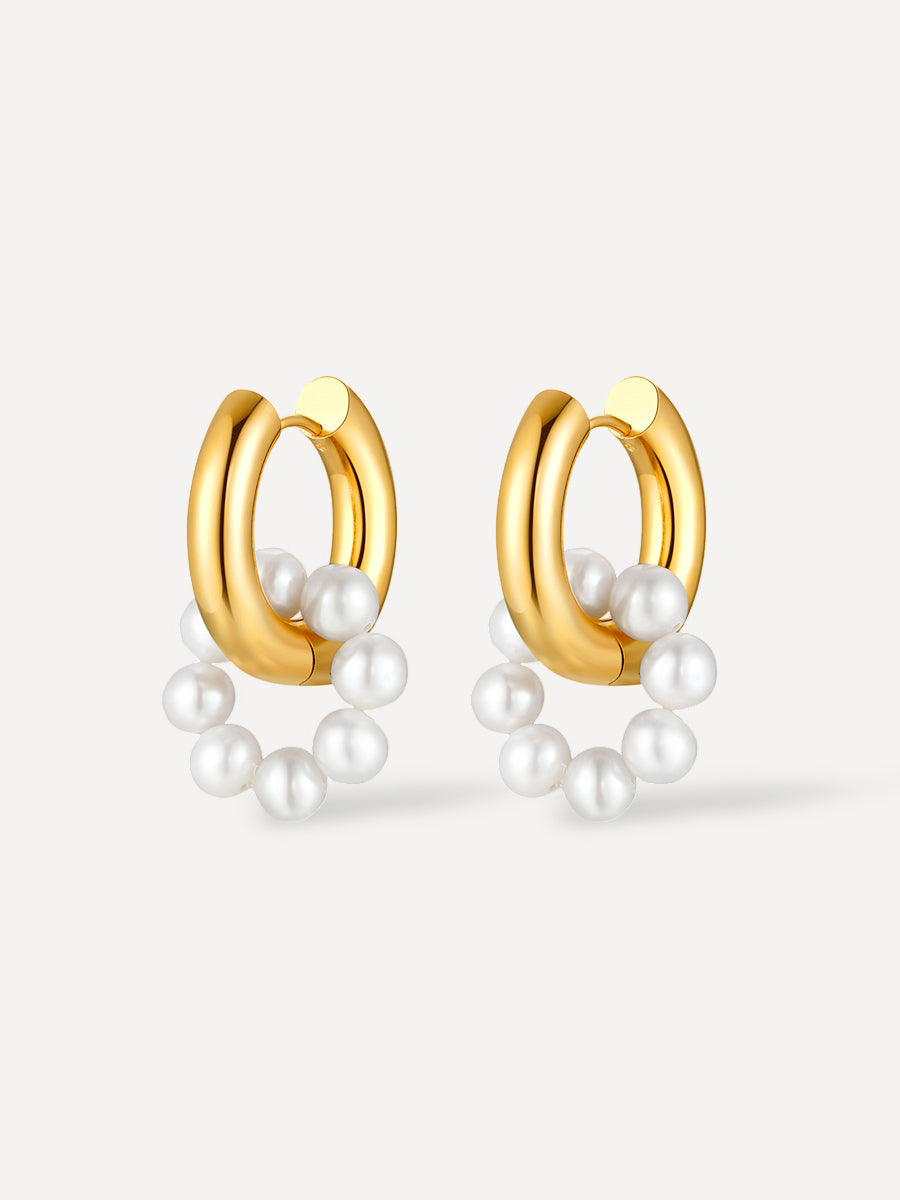 Créoles avec perles