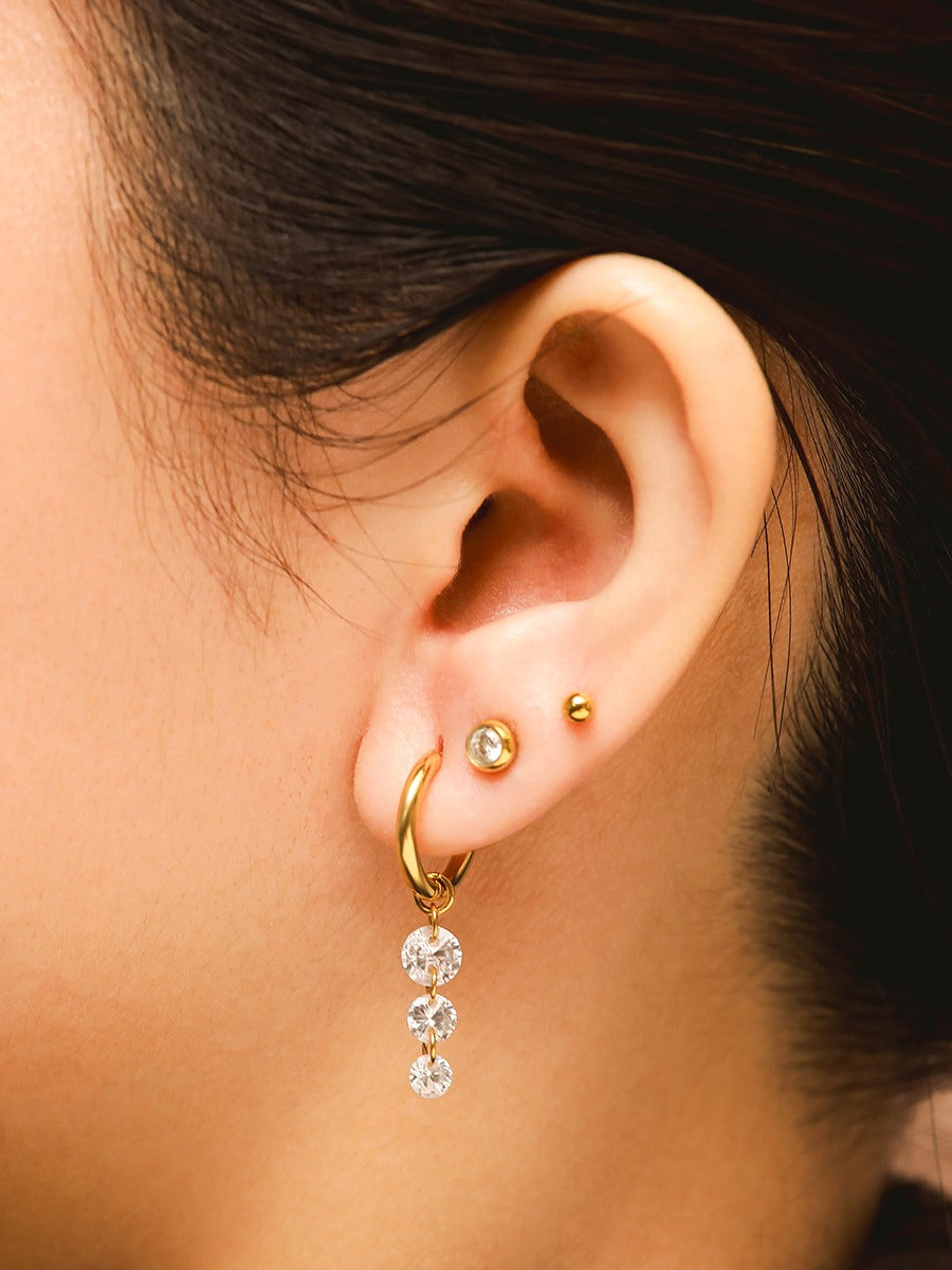 Boucles d’oreilles Étoile filante – Argenté