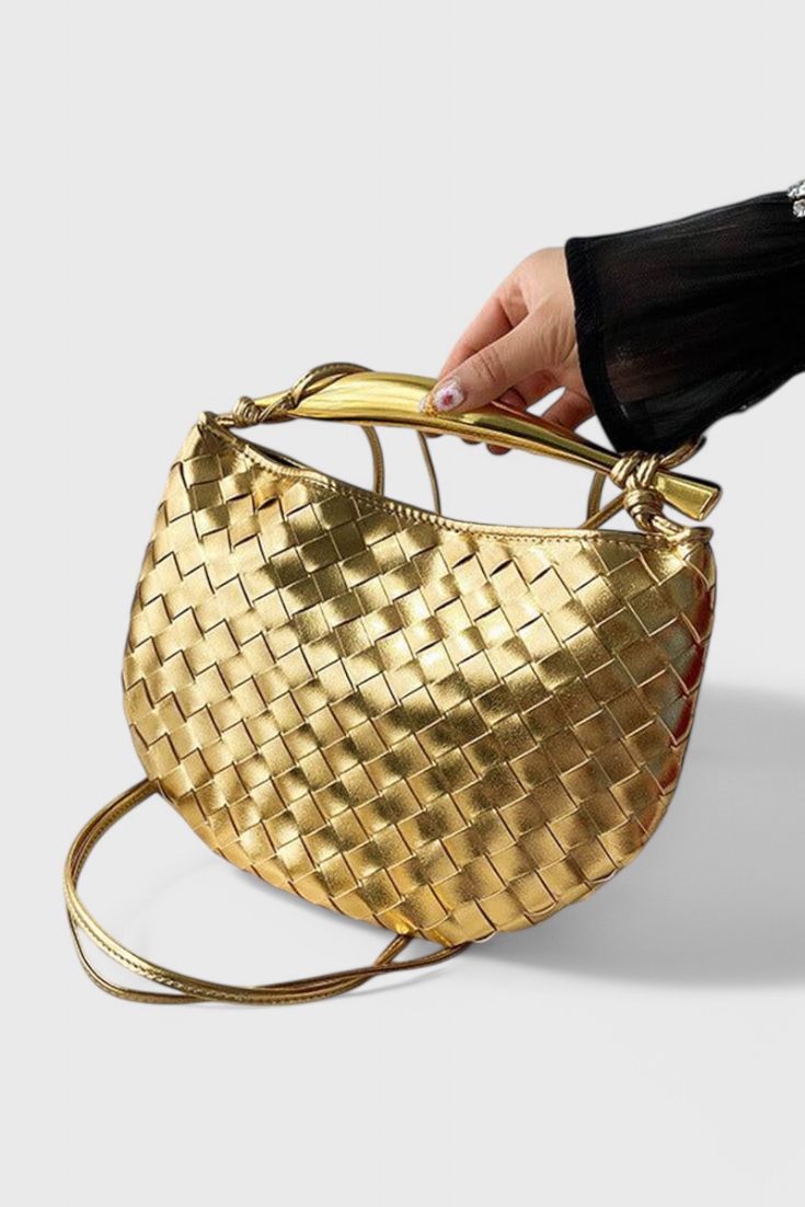 Gerda Sac Woven con Asa Dorada