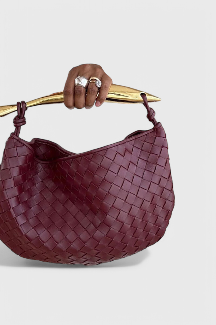 Gerda Sac Woven con Asa Dorada