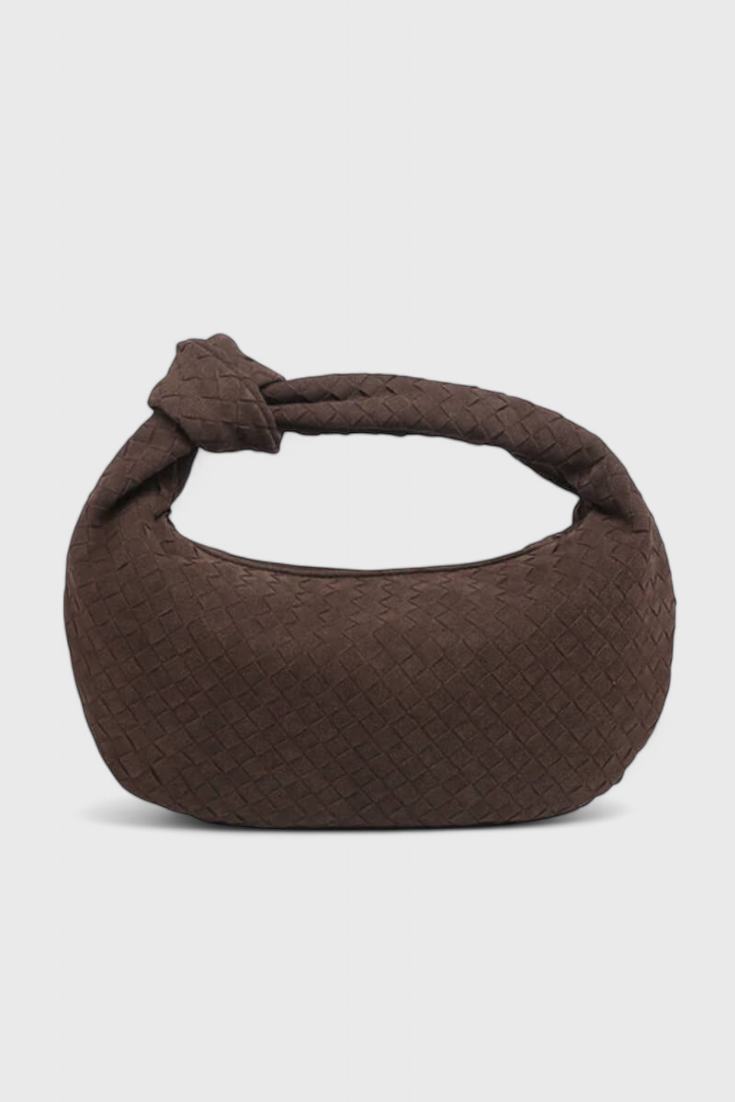 Lila Sac Mediano Woven con Detalle de Nudo