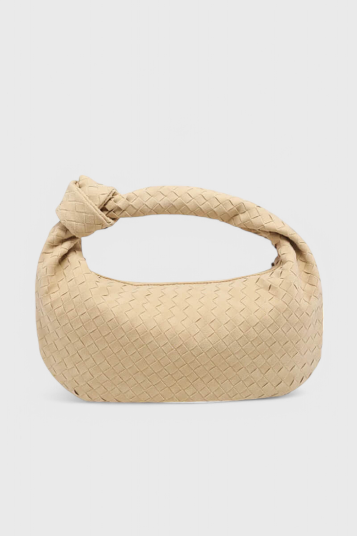 Lila Sac Mediano Woven con Detalle de Nudo
