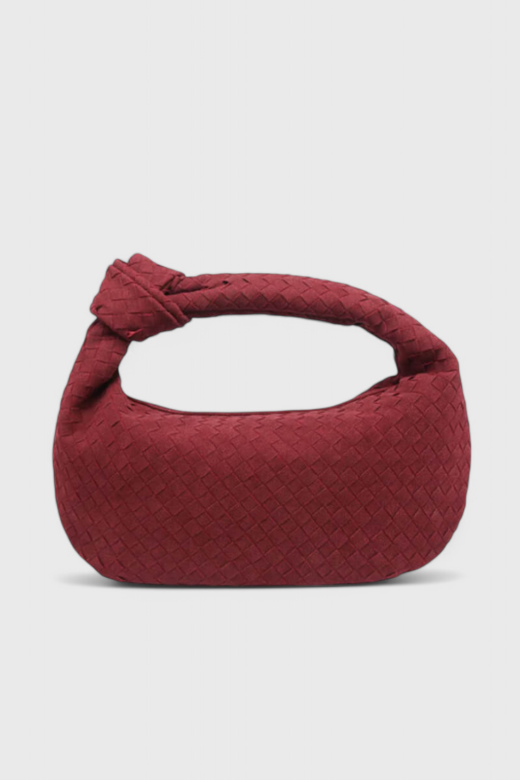 Lila Sac Mediano Woven con Detalle de Nudo