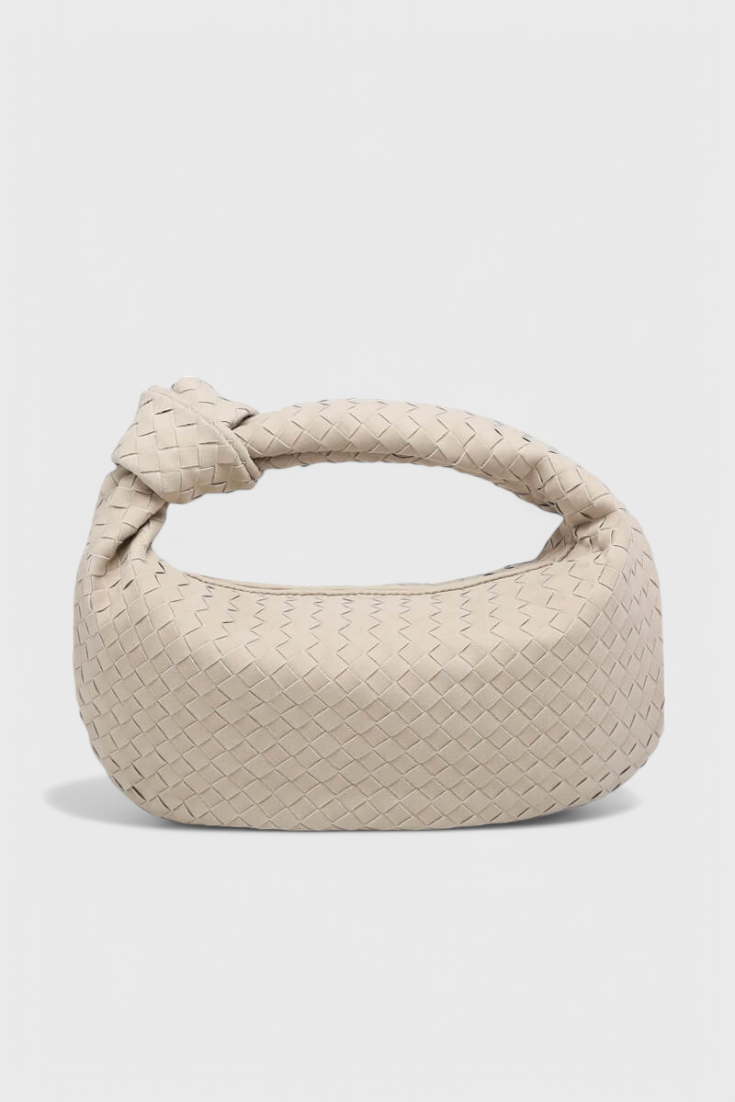 Lila Sac Mediano Woven con Detalle de Nudo