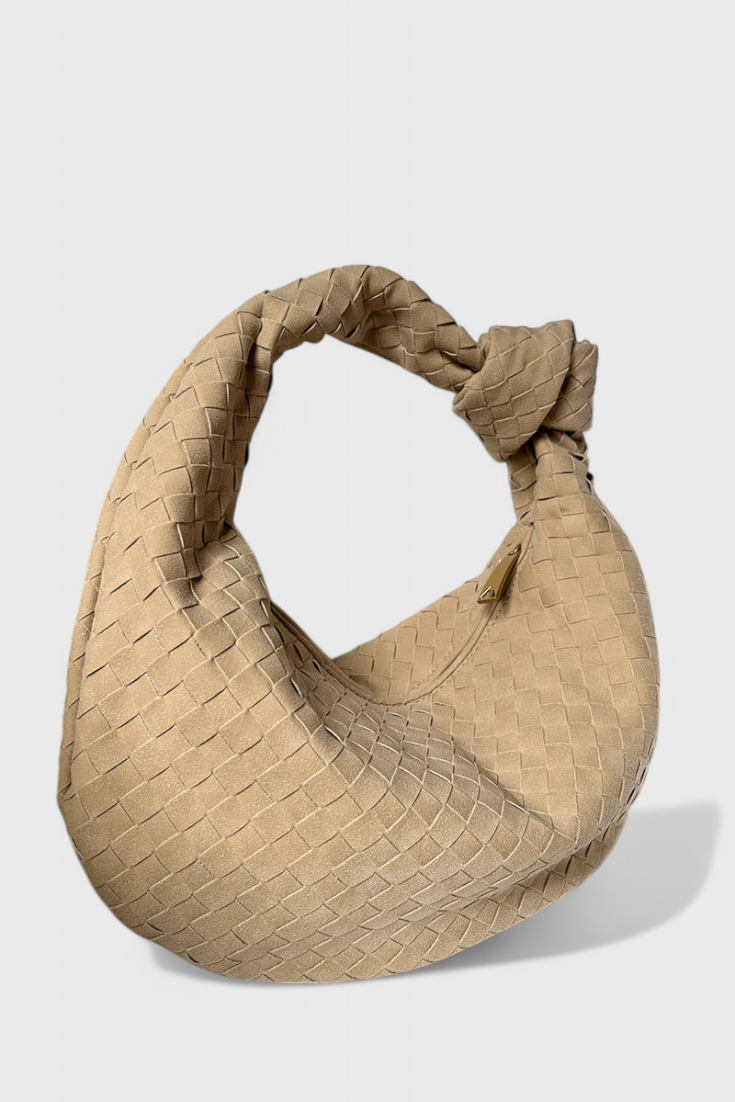 Lila Sac Mediano Woven con Detalle de Nudo