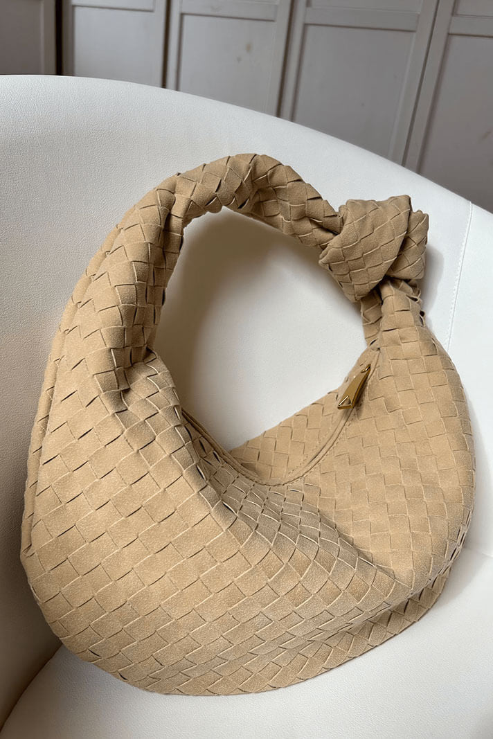 Lila Sac Mediano Woven con Detalle de Nudo