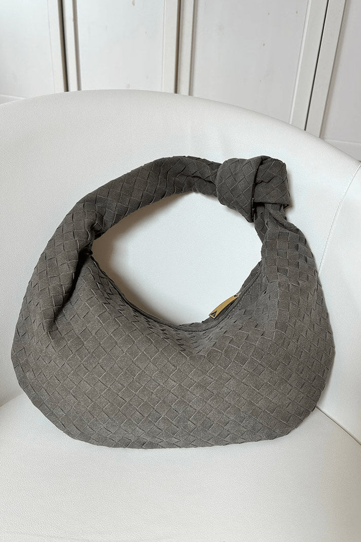 Lila Sac Mediano Woven con Detalle de Nudo