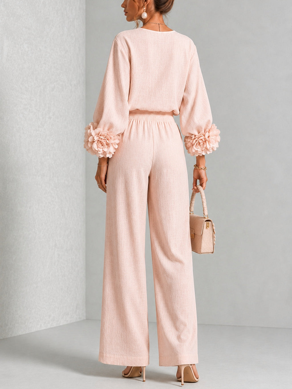 Ensemble Liliana deux pièces à poignets fleuris - Floral