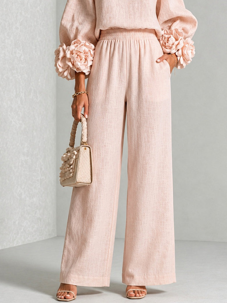 Ensemble Liliana deux pièces à poignets fleuris - Floral