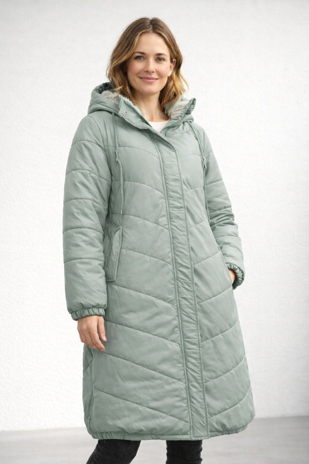Abril | Parka longue matelassée femme à capuche