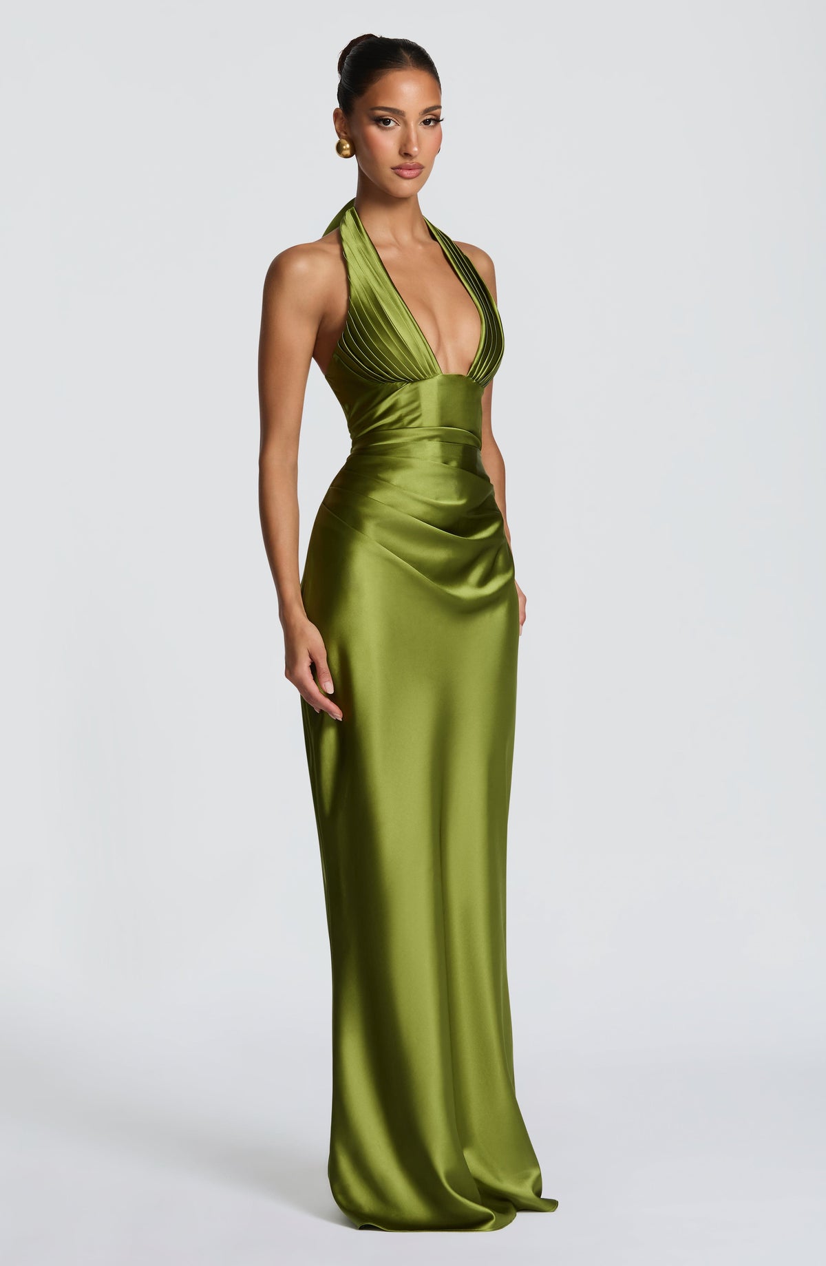 Gala | Robe longue en satin – vue 3