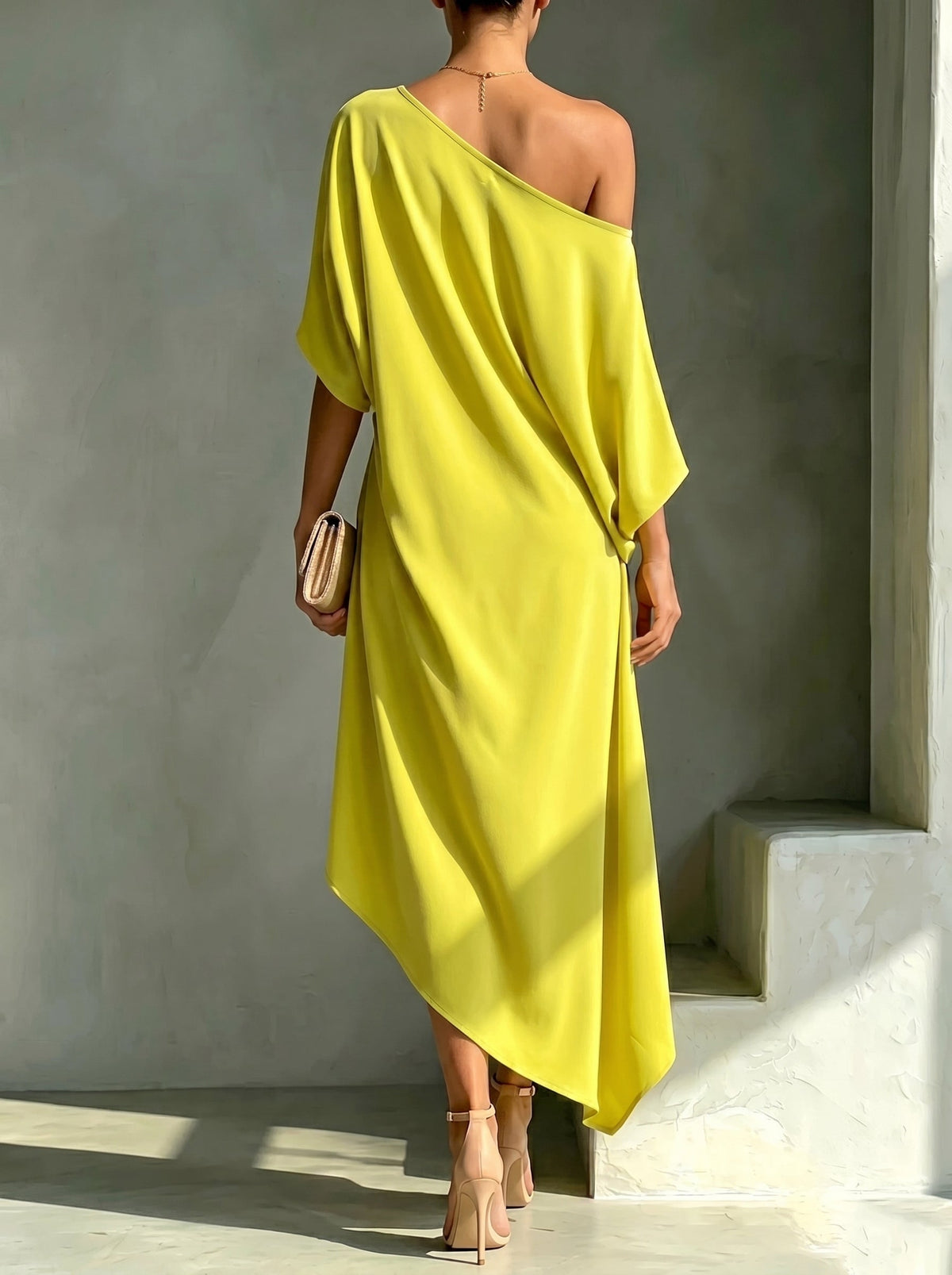 Camila | Robe midi asymétrique – vue 4