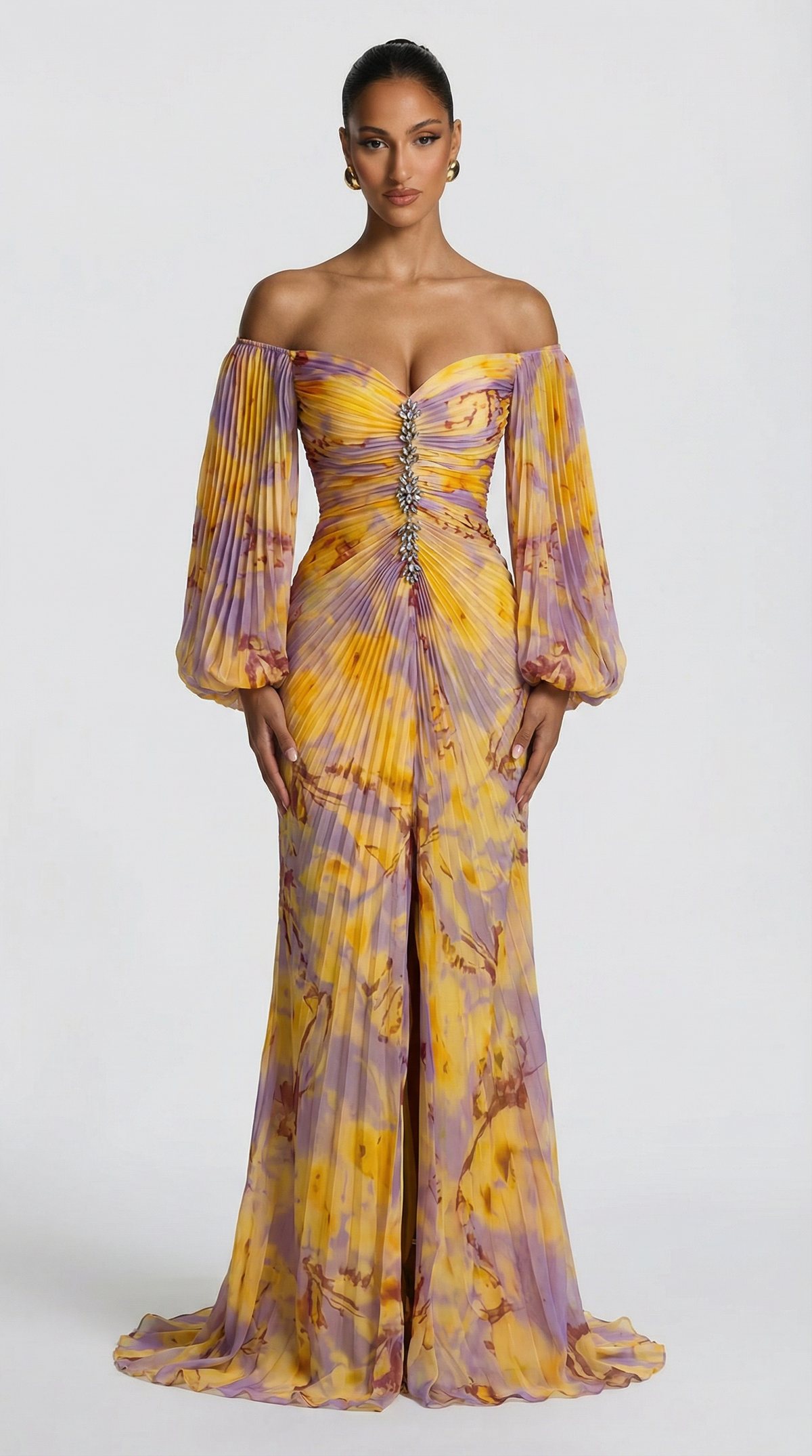 Robe à col V – vue 3