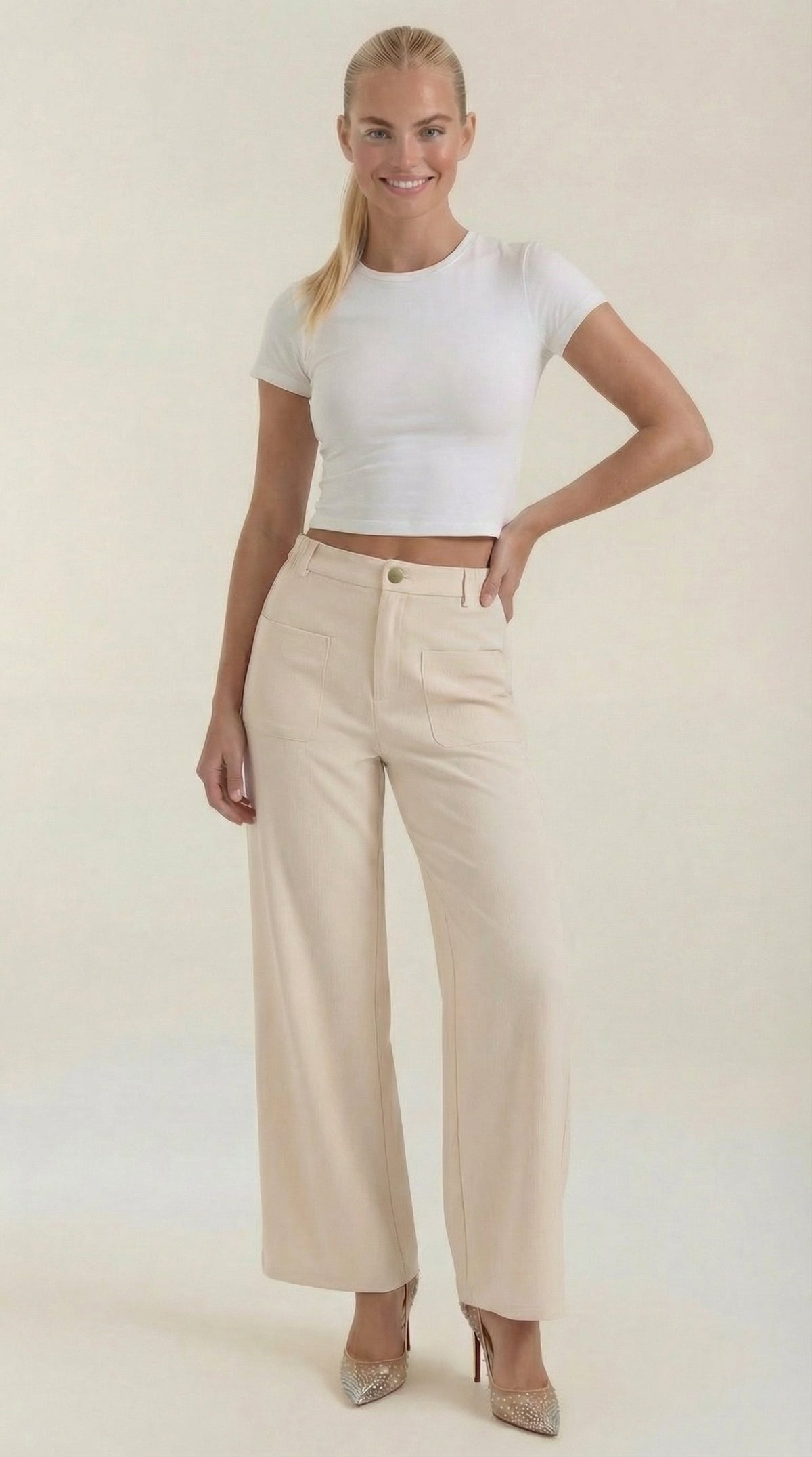 Allison | Pantalon en velours côtelé jambe large