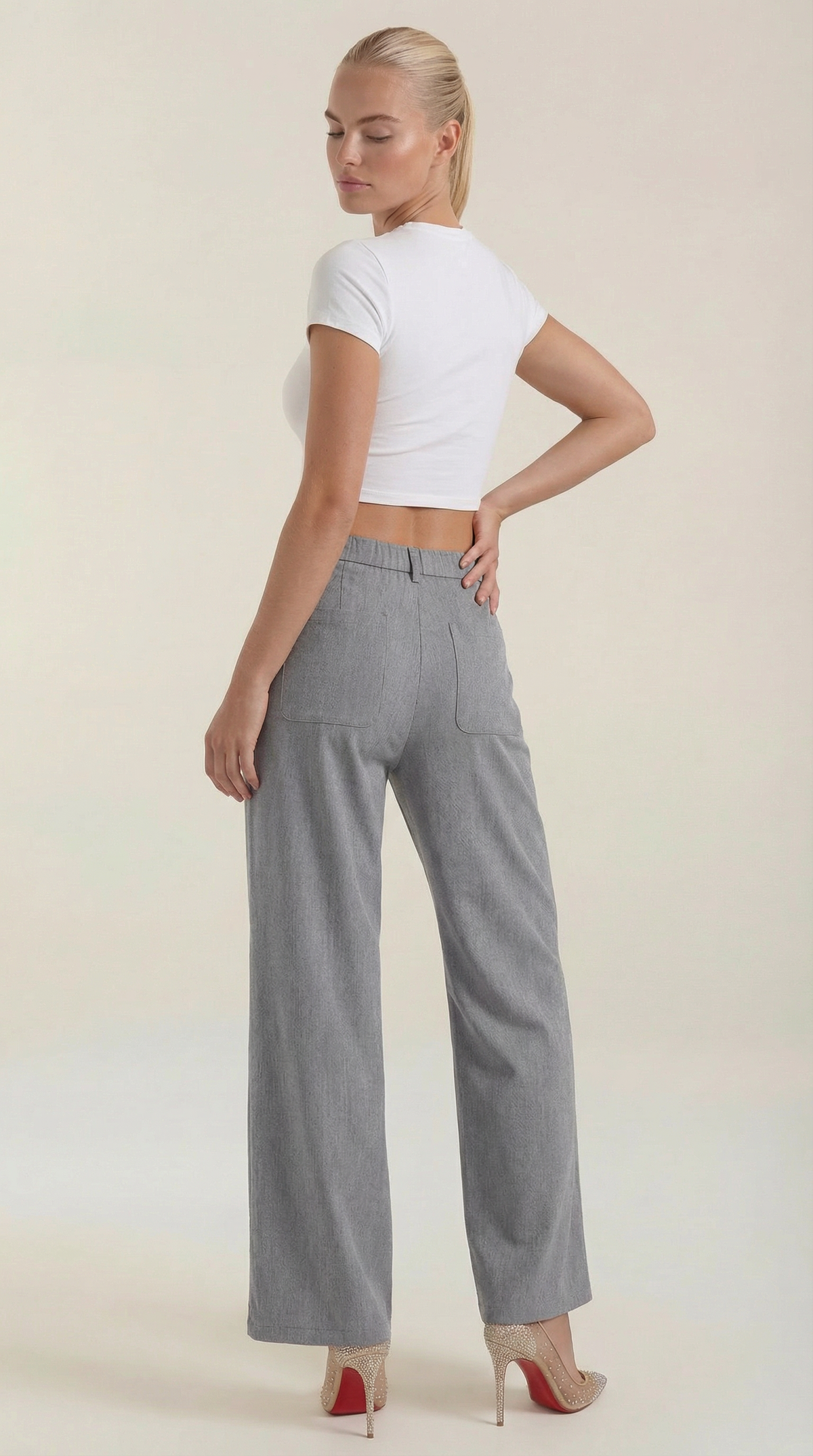 Allison | Pantalon en velours côtelé jambe large