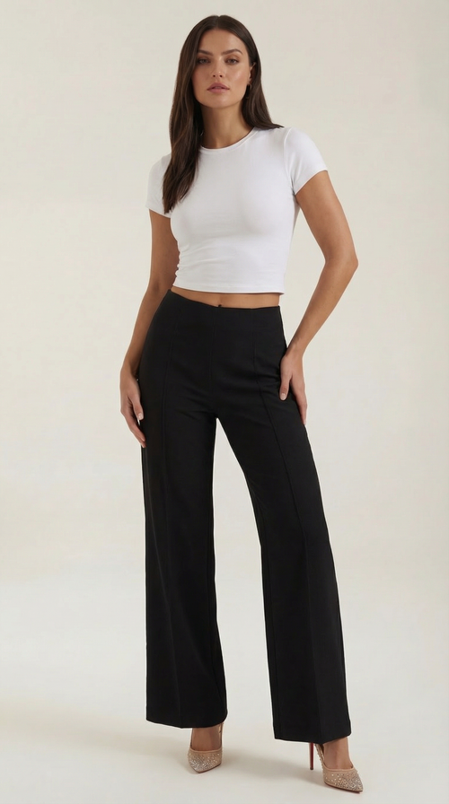 Brooke | Pantalon baggy taille mi-haute