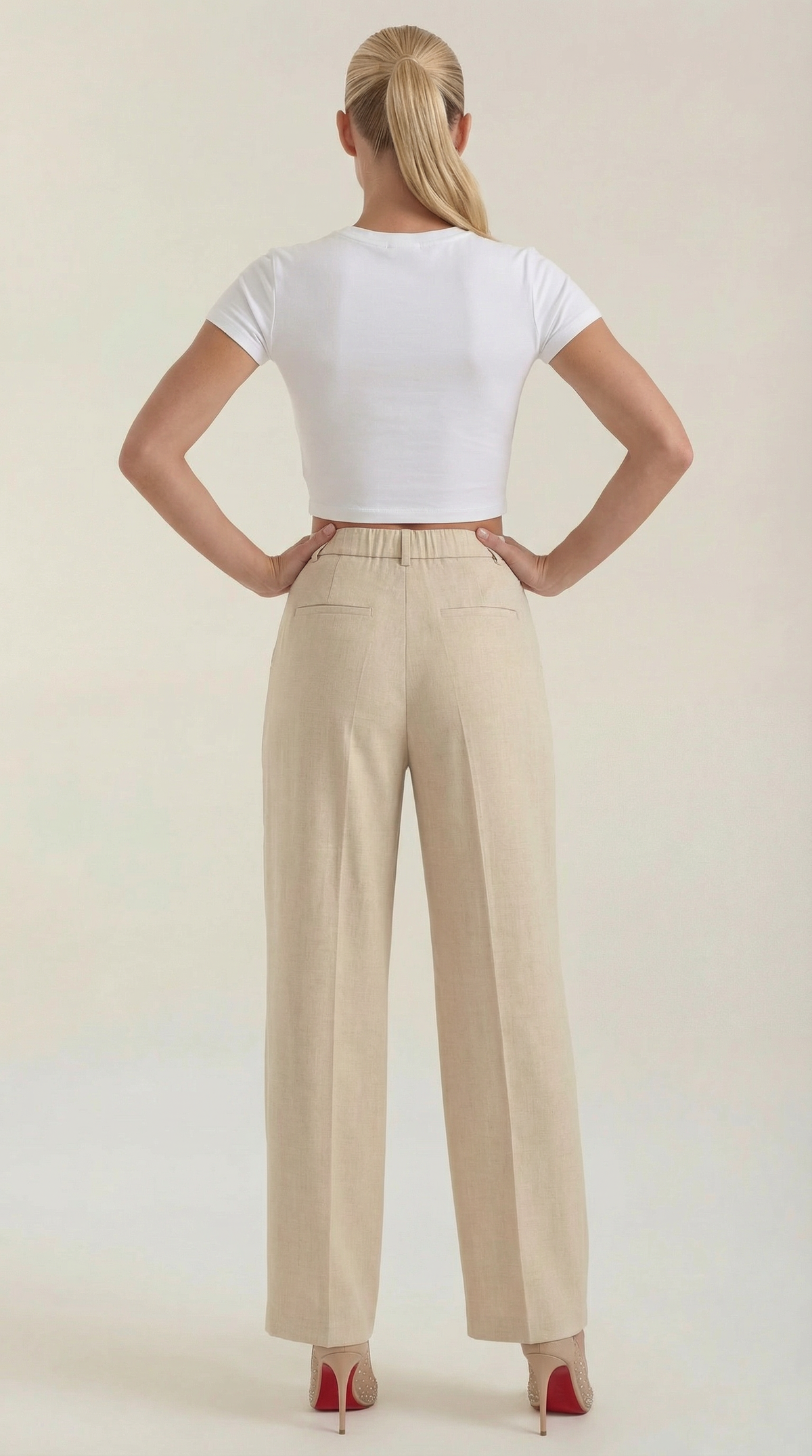 Courtney | Pantalon plissé taille haute