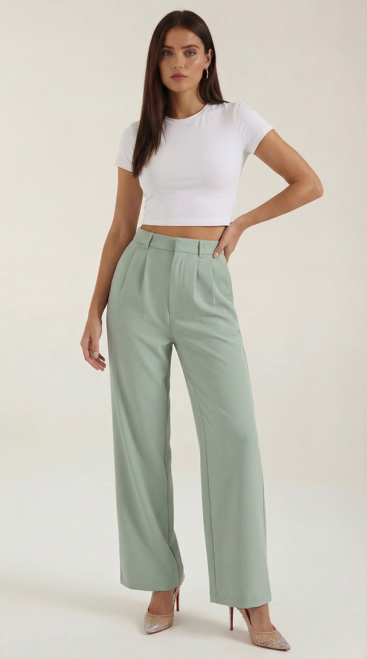 Emma | Pantalon plissé jambe large