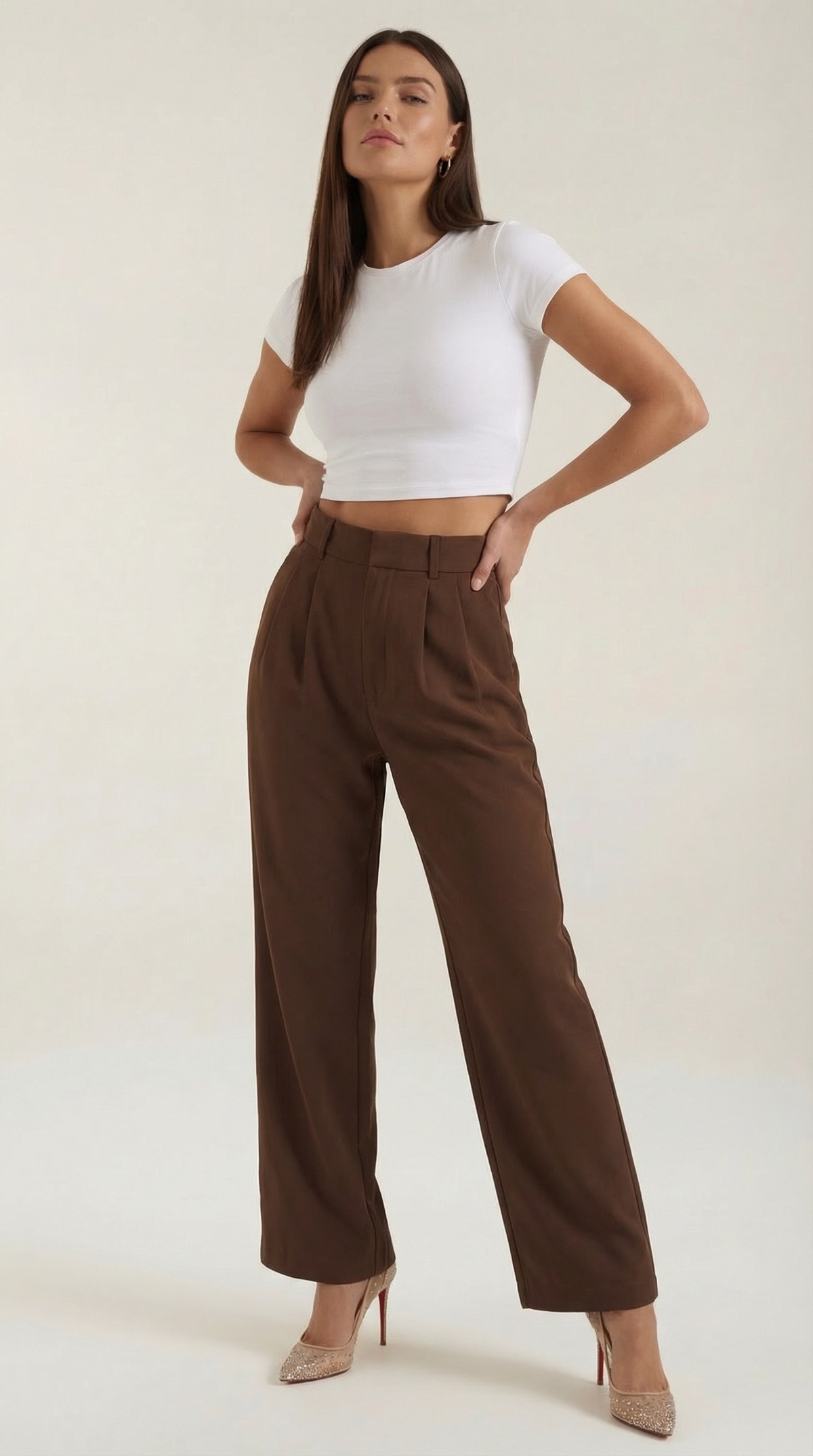 Emma | Pantalon plissé jambe large