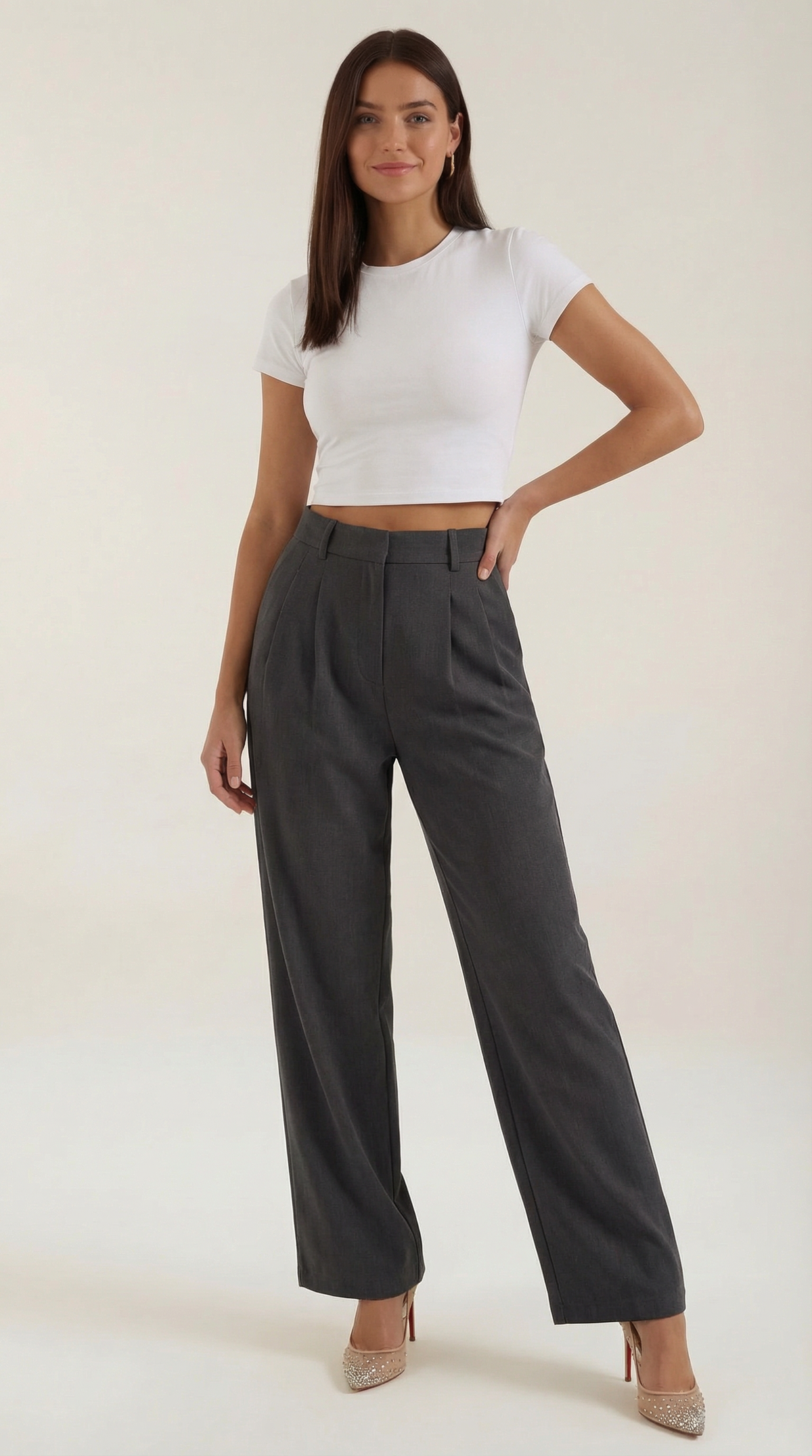 Emma | Pantalon plissé jambe large