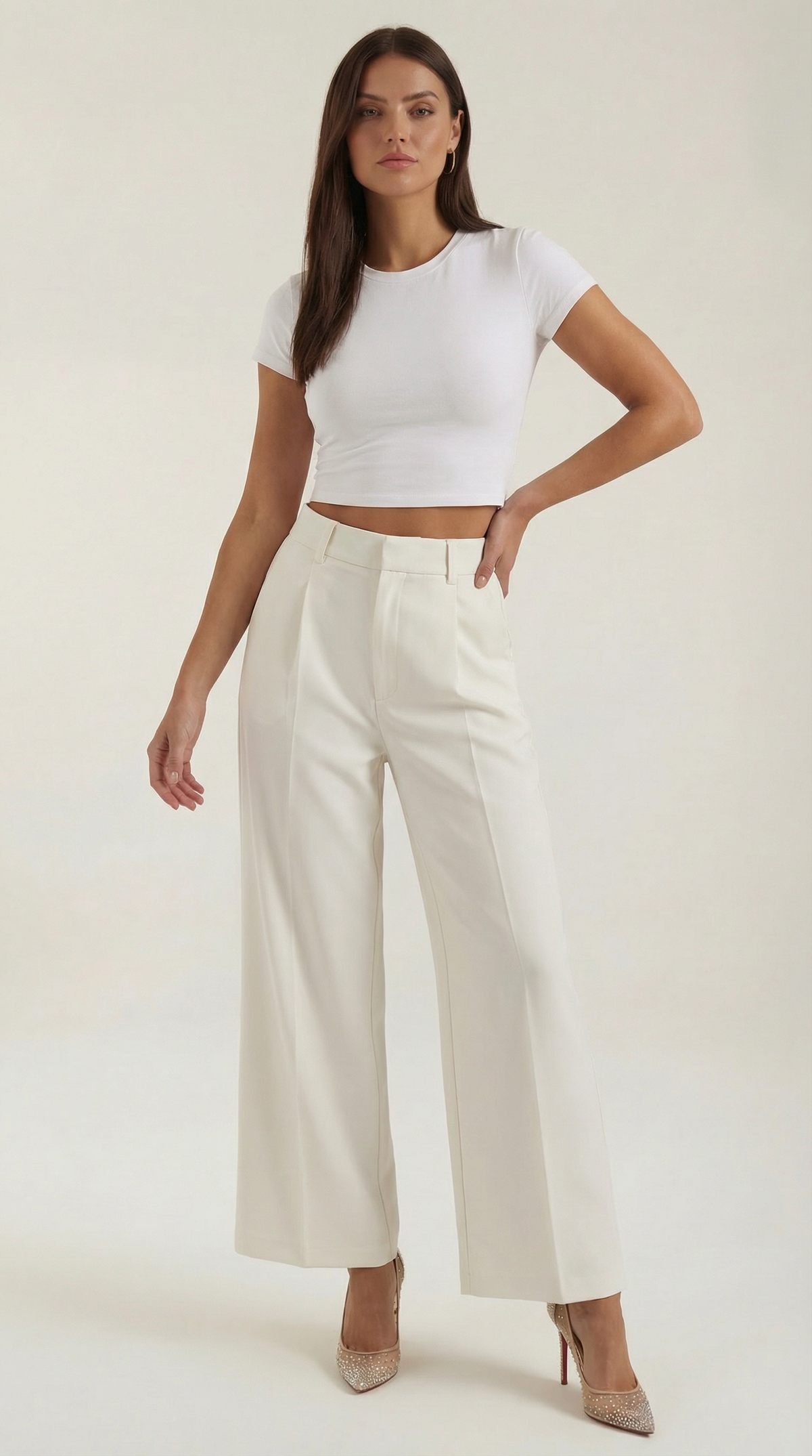 Emma | Pantalon plissé jambe large