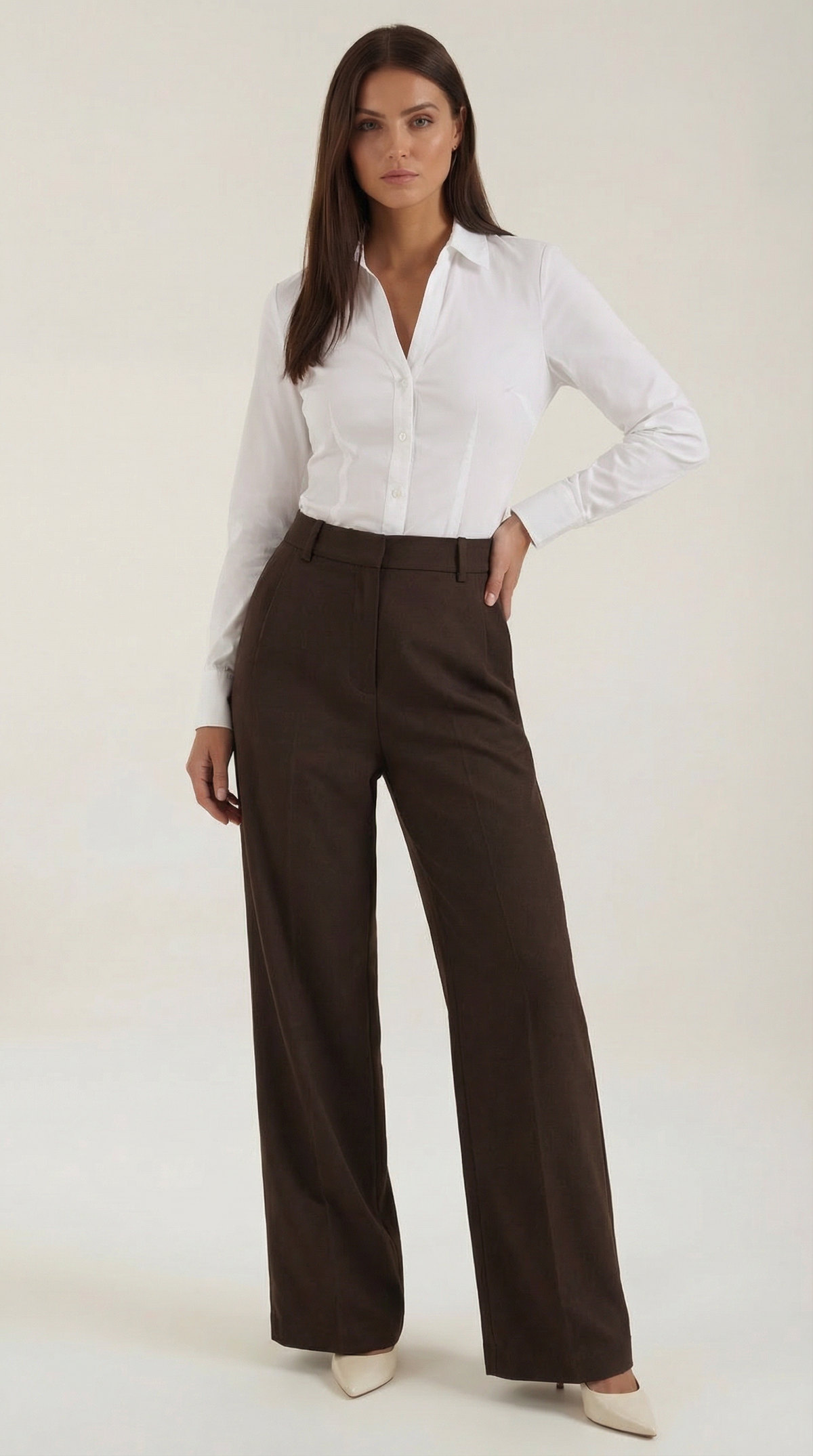 Hazel | Pantalon taille haute jambe large