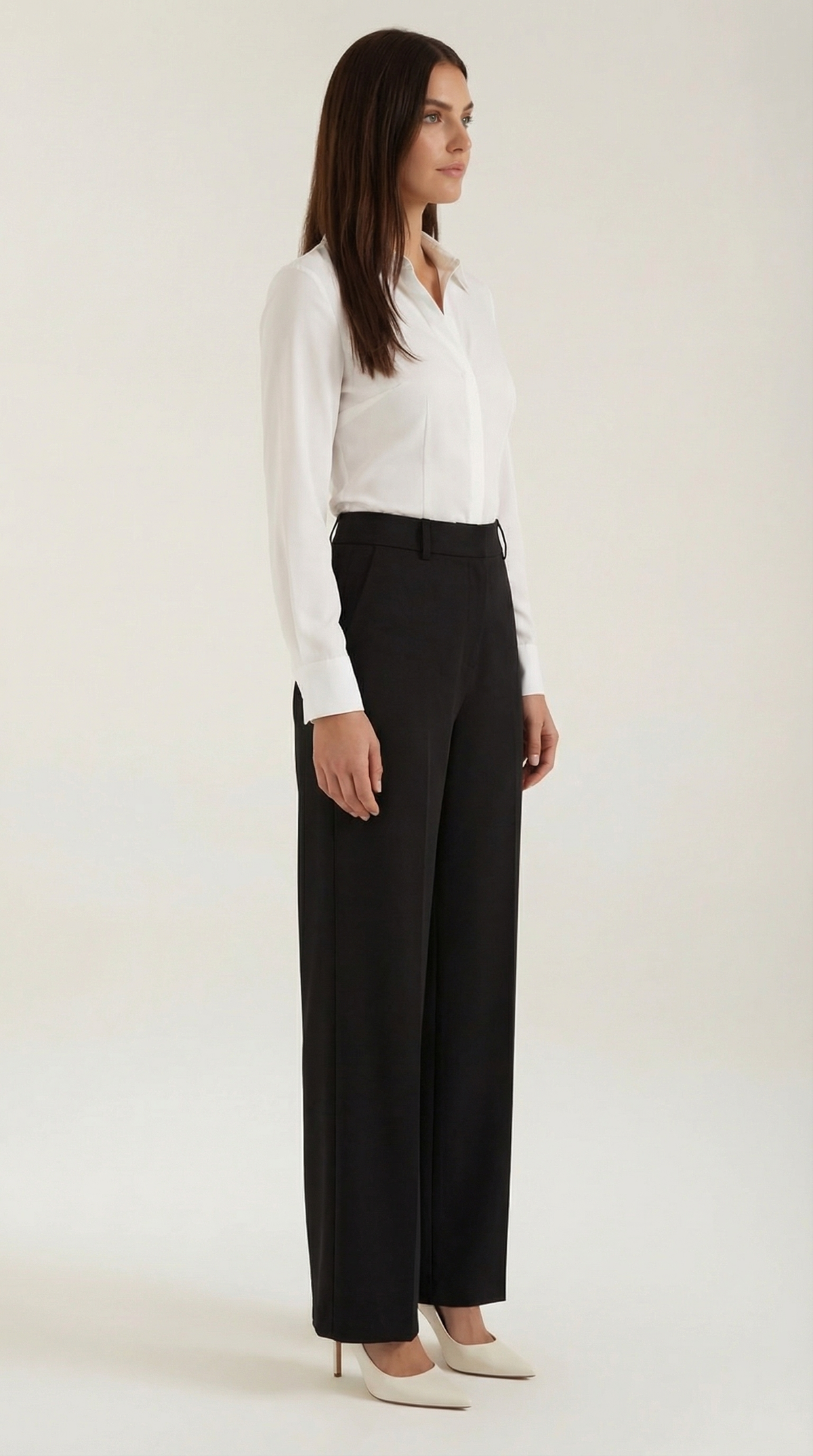 Hazel | Pantalon taille haute jambe large