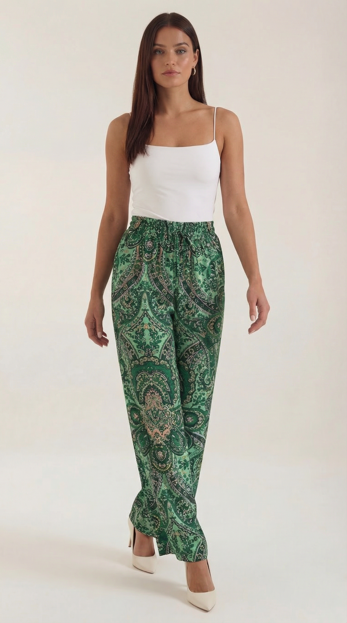 Pam | Pantalon paisley jambe large