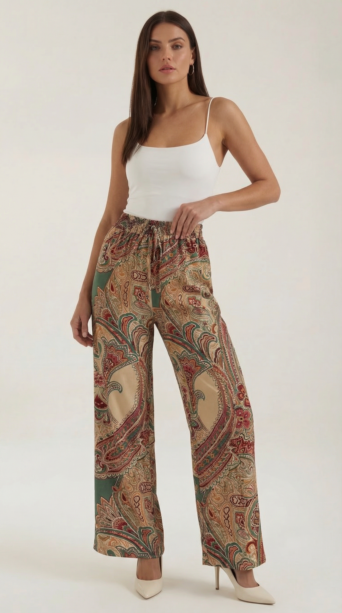 Pam | Pantalon paisley jambe large
