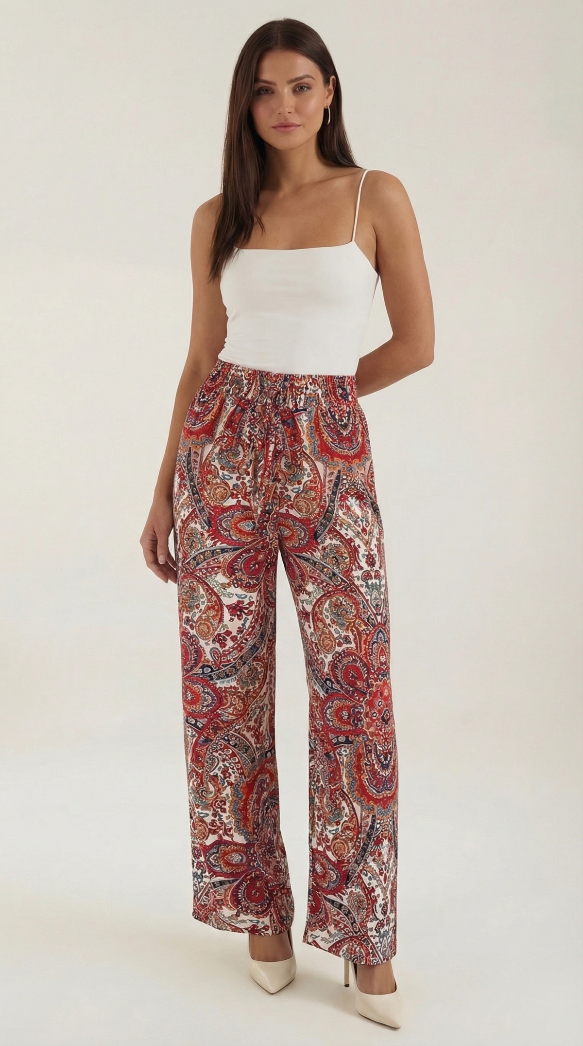Pam | Pantalon paisley jambe large
