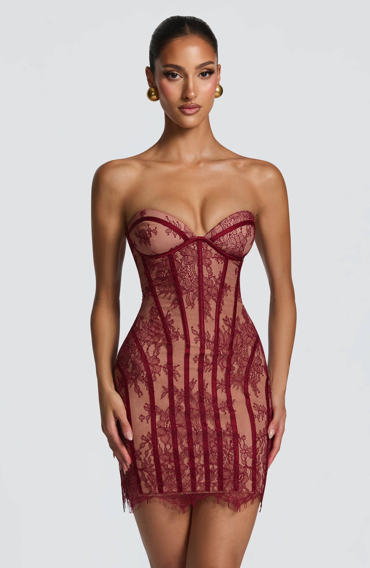Sian | Robe mini en dentelle fleurie