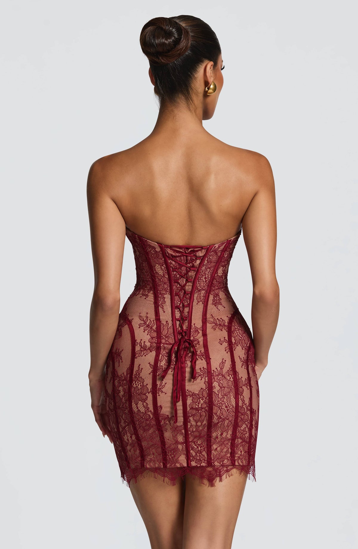 Sian | Robe mini en dentelle fleurie – vue 2