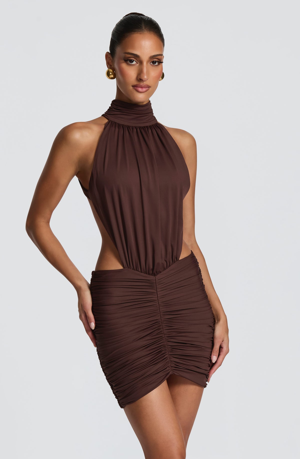 Rocío | Robe mini froncée – vue 3